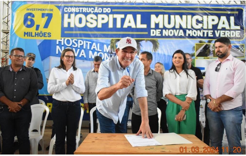 Deputado Federal Juarez Costa e prefeito Edemilson Marino lançam obra  de Hospital Municipal em Nova Monte Verde