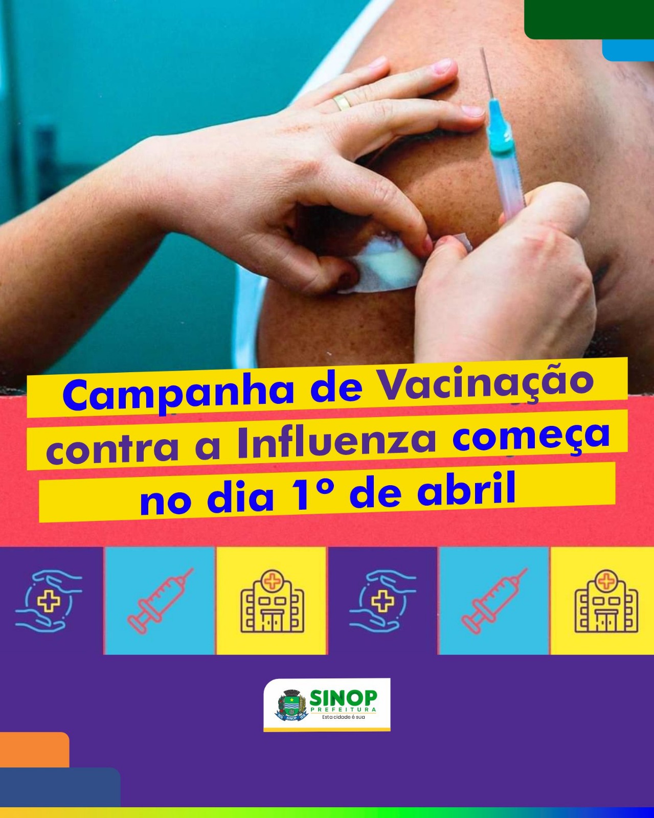 Campanha de vacinação contra a gripe inicia nesta segunda (1): Confira