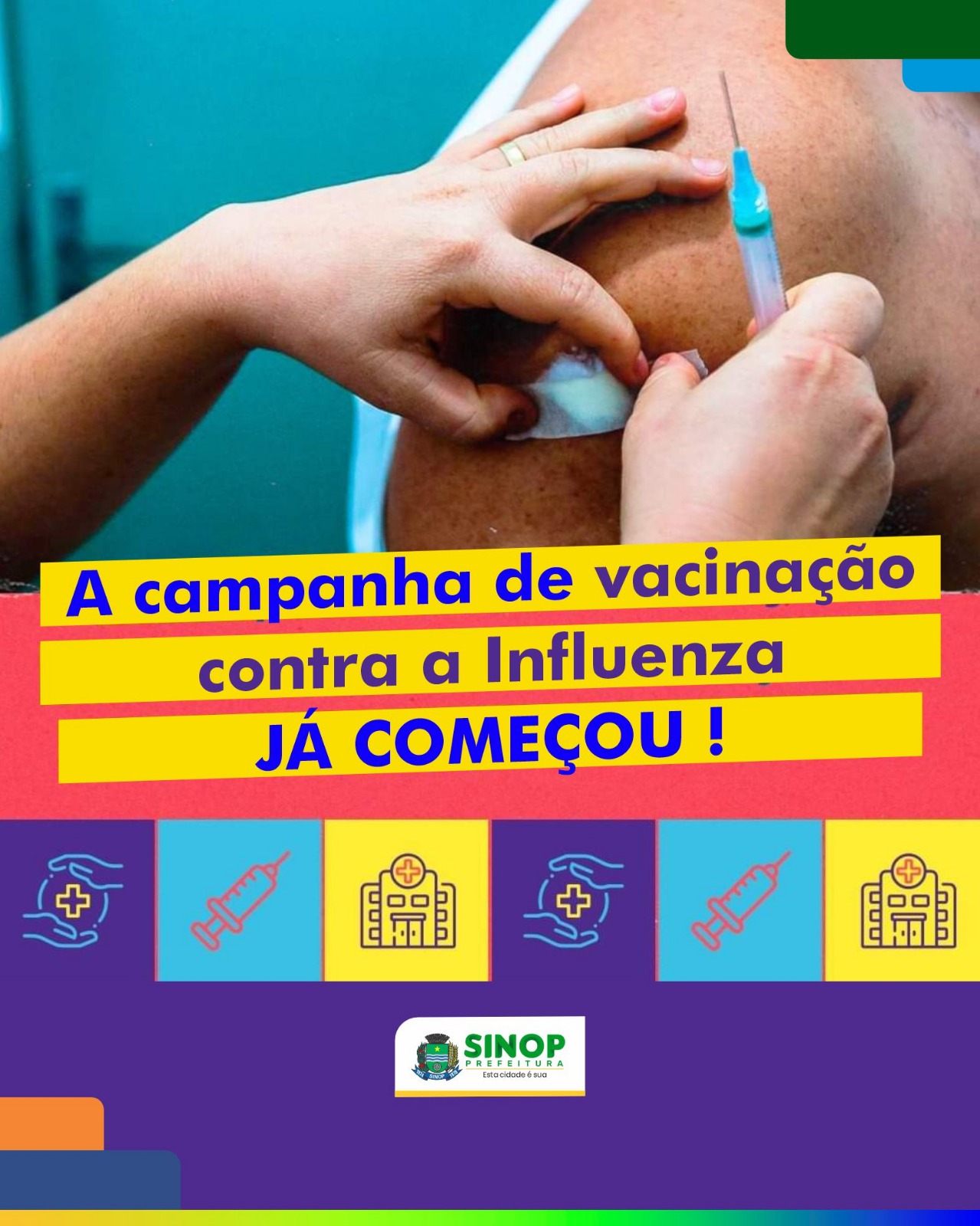 Iniciou hoje (1) campanha de vacinação contra a gripe em Sinop