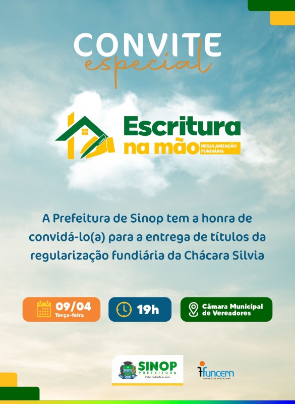 Prefeitura de Sinop entrega hoje (9) escrituras dos imóveis aos moradores das Chácaras Silvia