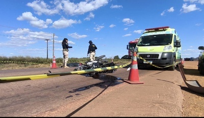 Sinop: Motociclista morre após bater de frente com carreta na BR-163