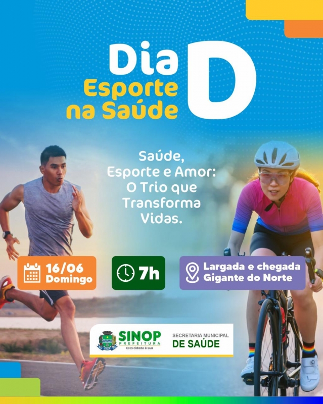 Evento dia D Esporte na Saúde será em 16 de junho: saiba como participar