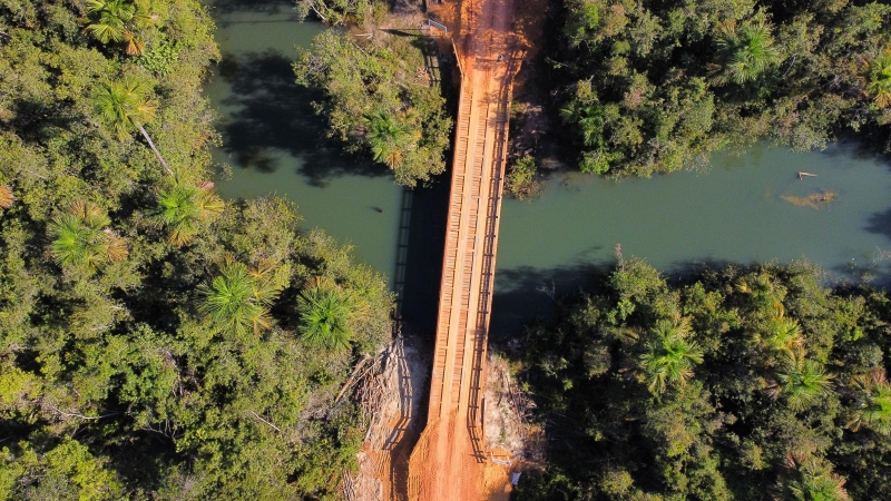 Prefeitura conclui em tempo recorde construção de ponte sobre o rio Azul entre Sinop e Santa Carmem