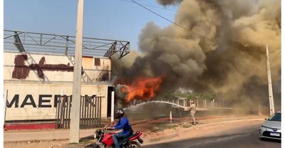 Instalação do Corpo de Bombeiros de Sinop pega fogo