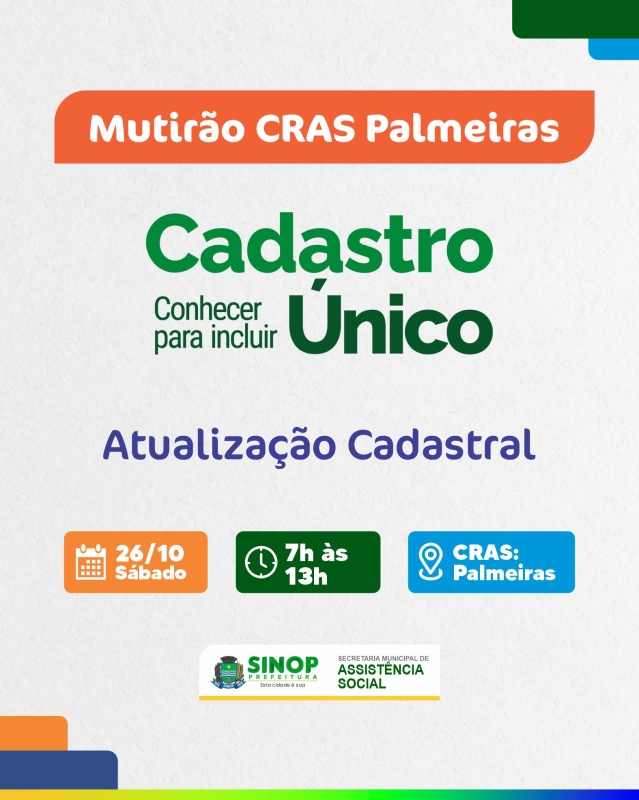 Prefeitura promove mutirão da Assistência Social e Saúde neste fim de semana; confira as regiões