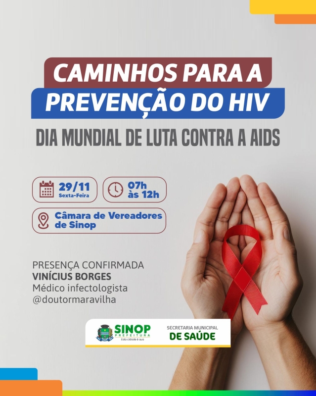 Saúde promove evento em alusão ao Dia Mundial de Luta Contra a AIDS - confira a programação