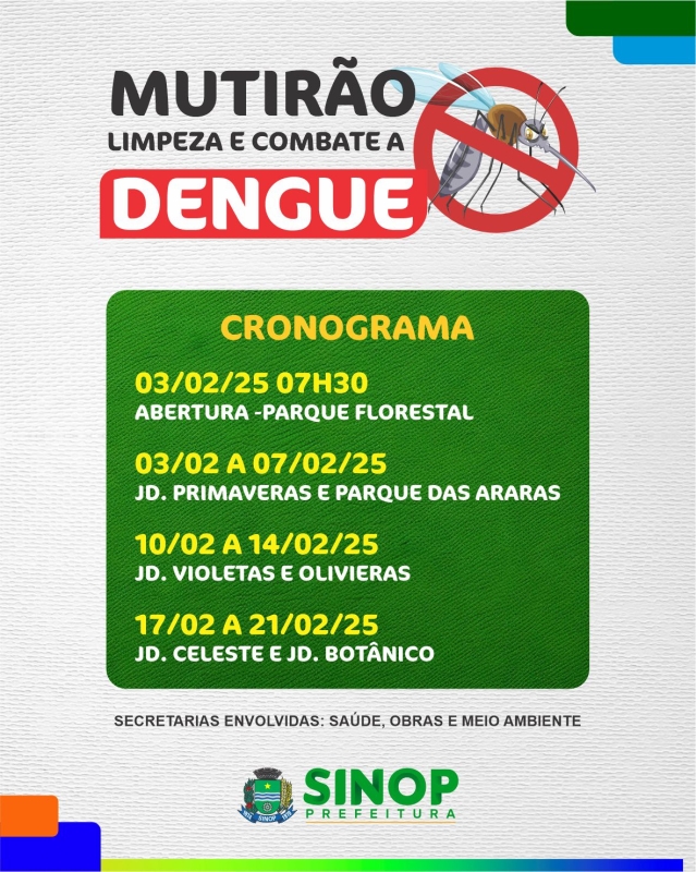 Prefeitura fará mutirão contra a dengue e morador será o agente de sua casa