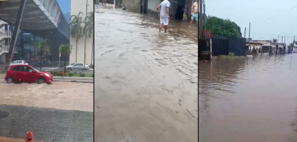 Chuva alaga ruas de Cuiabá e VG, derruba árvores e afeta hospital