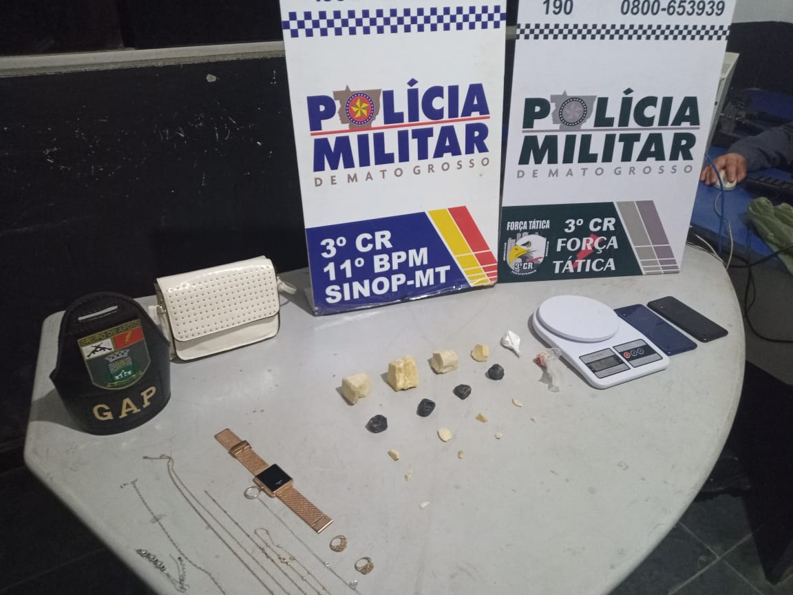 PM prende duas mulheres acusadas de envolvimento com facção e tráfico de drogas em Sinop