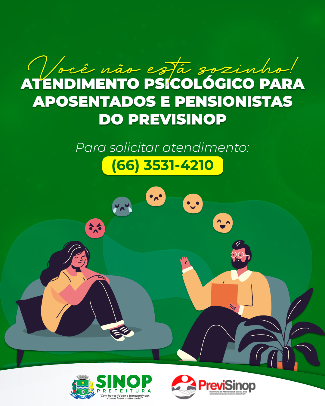 PreviSinop oferece atendimento psicológico aos aposentados e pensionistas