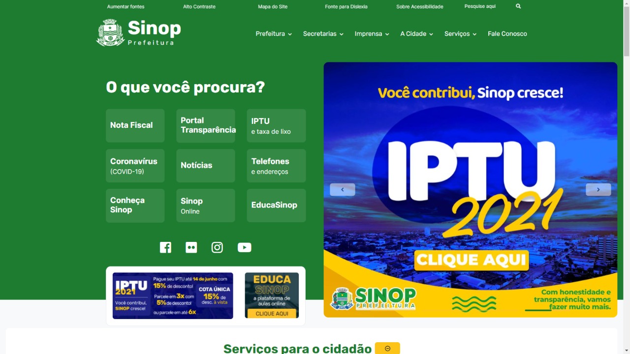 Novo site da Prefeitura de Sinop é inclusivo e oferece todas as ferramentas de acessibilidade