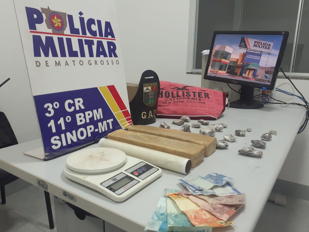 Polícia Militar prende mulher com tabletes de maconha em Sinop