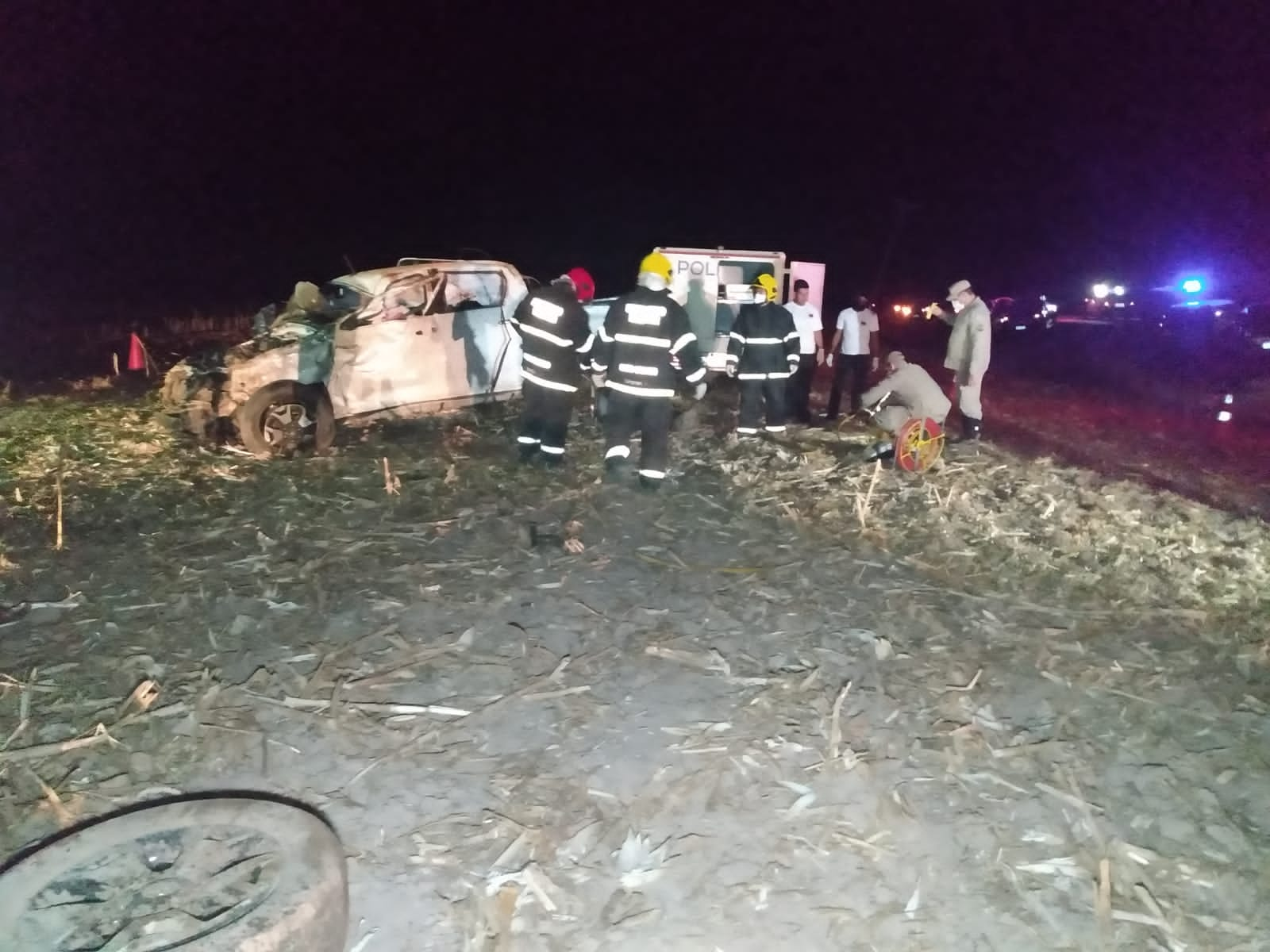 Acidente Fatal Carro capota após atropelar animal e duas pessoas acabam  morrendo