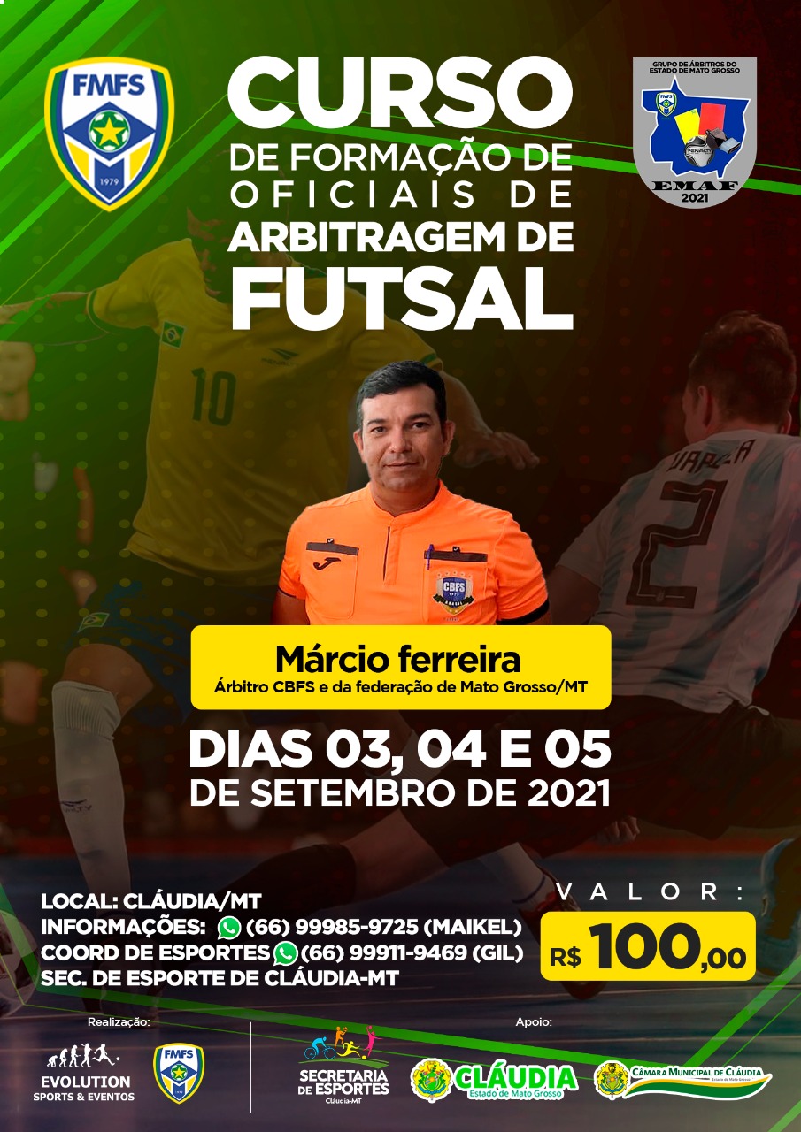 Curso de Formação de Árbitros em Cláudia