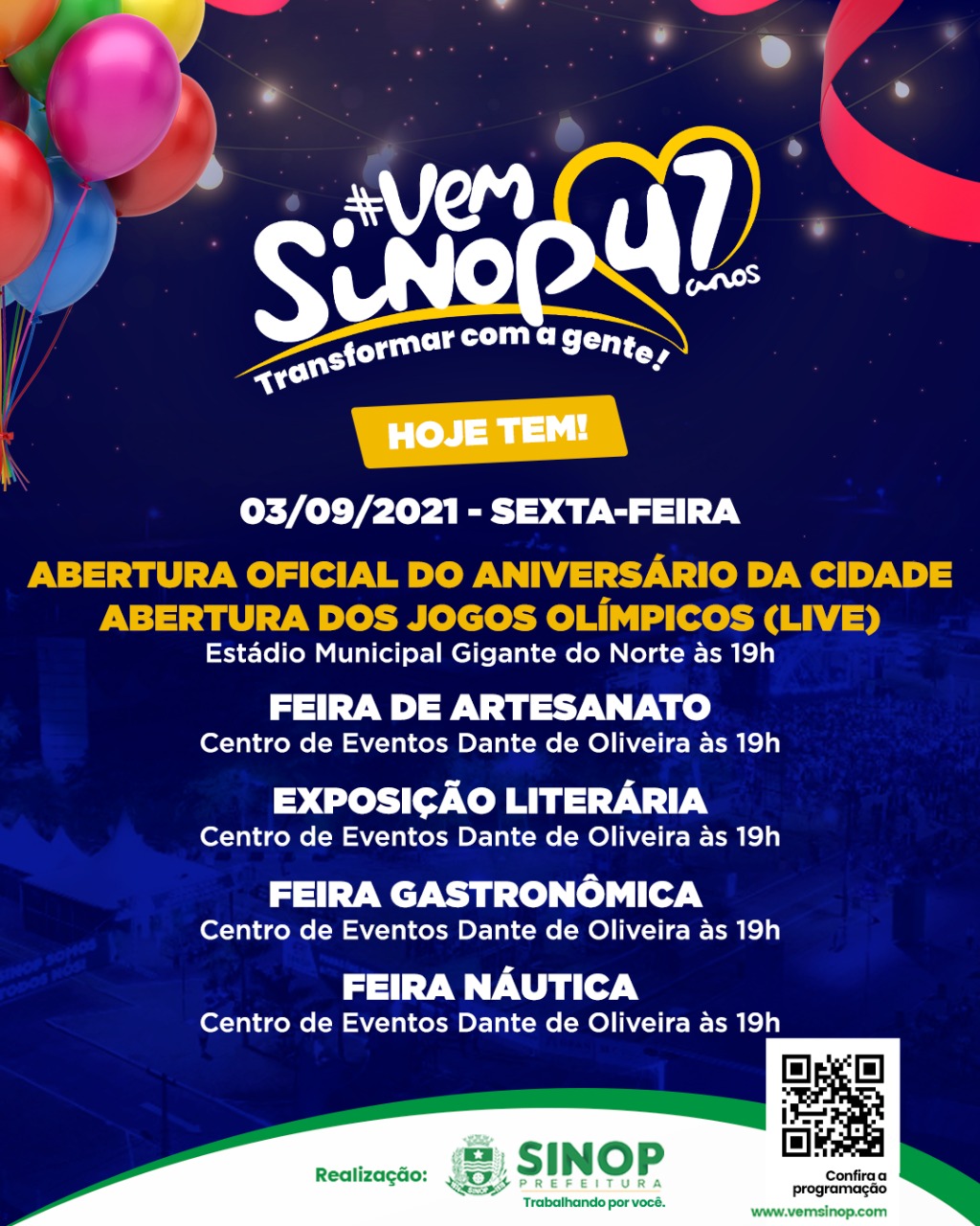 Jogos Olímpicos abrem programação de comemoração ao aniversário de Sinop