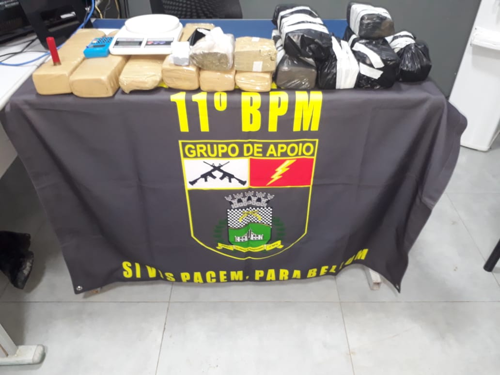 Polícia Militar apreende cerca de 15 KG de drogas em Sinop