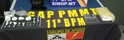 Sinop: PM prende rapaz com quase 1kg de cocaína