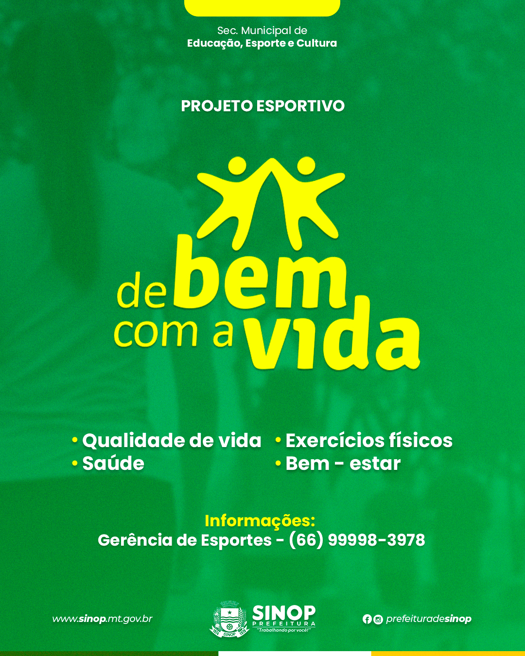 Projeto De Bem com a Vida oferece atividades físicas gratuitas para a população