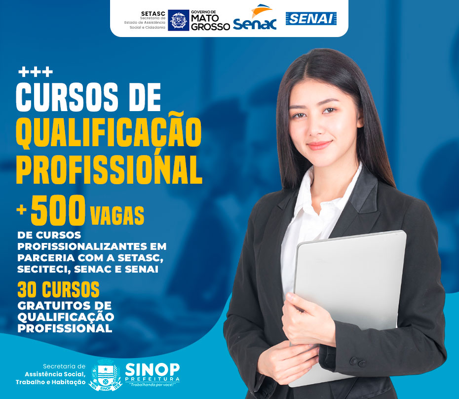 Assistência social oferece novas vagas para capacitação em diversas áreas