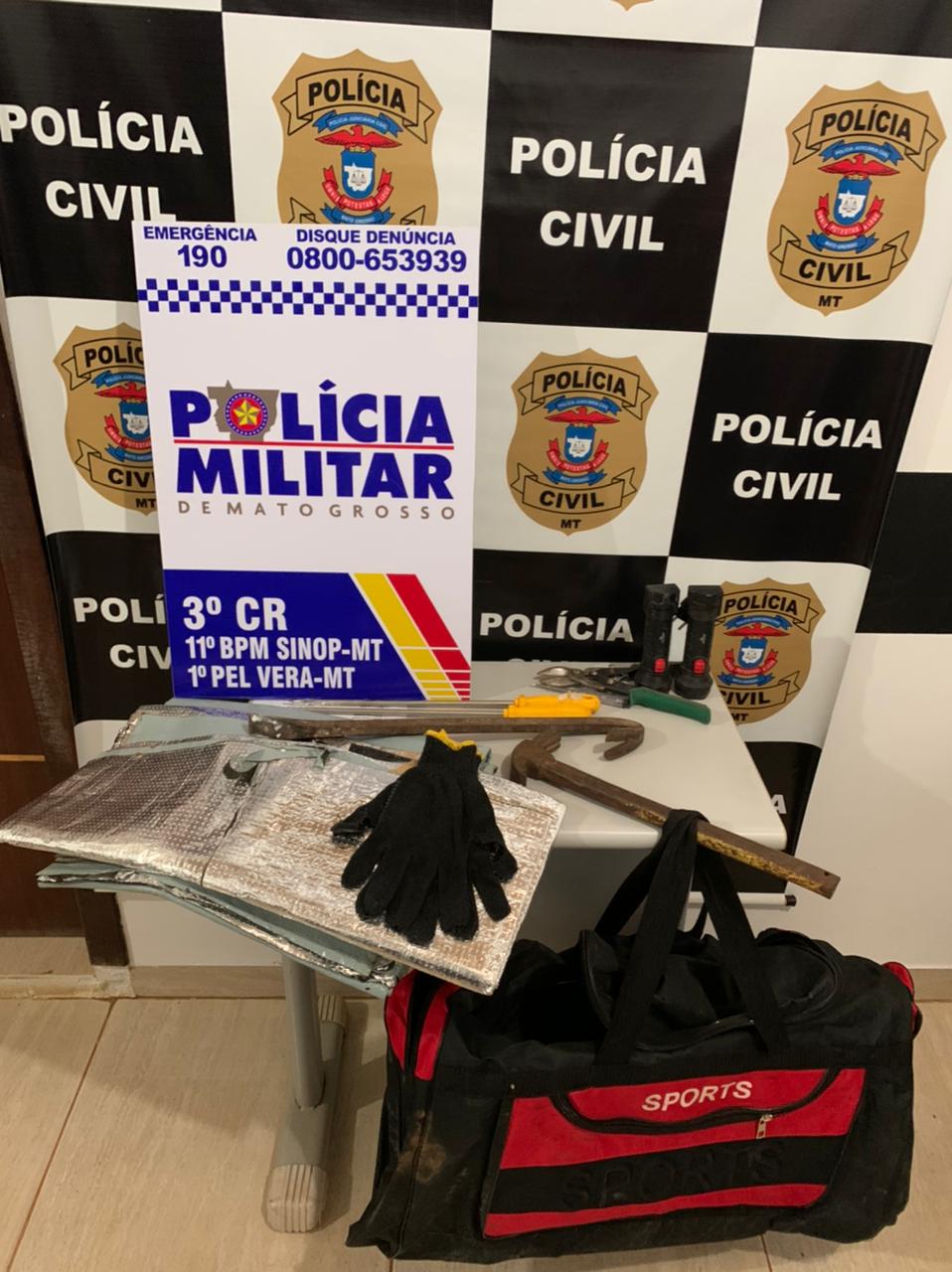 Vera: Polícia Militar consegue frustrar furto em agência bancária e detém suspeitos