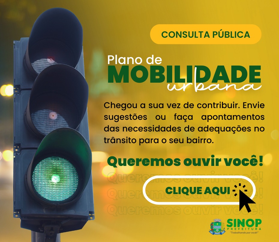 Prefeitura abre consulta pública para o Plano de Mobilidade Urbana de Sinop