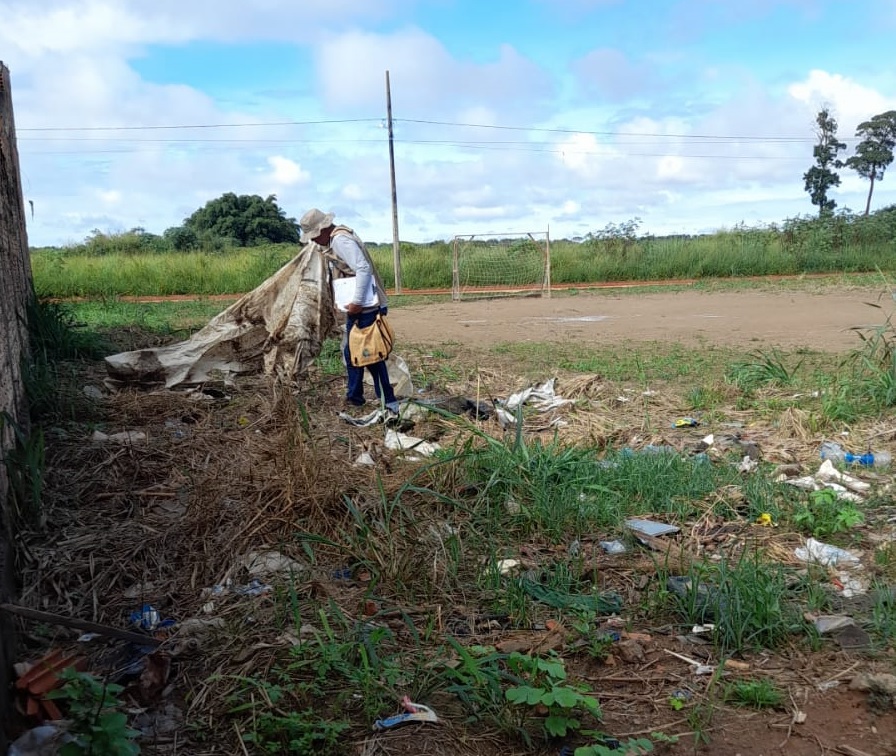 Saúde faz ação de combate à dengue no bairro Belo Ramo em Sinop