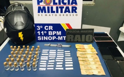 Mulher é presa com droga sintética e cocaína em Sinop