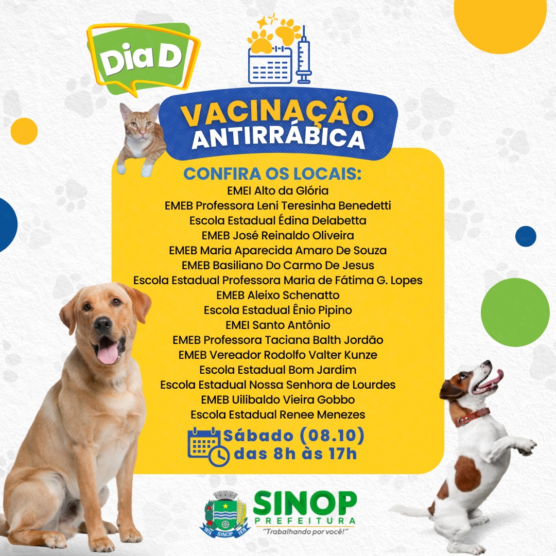 Dia D de para vacinação antirrábica será neste sábado confira os locais de imunização