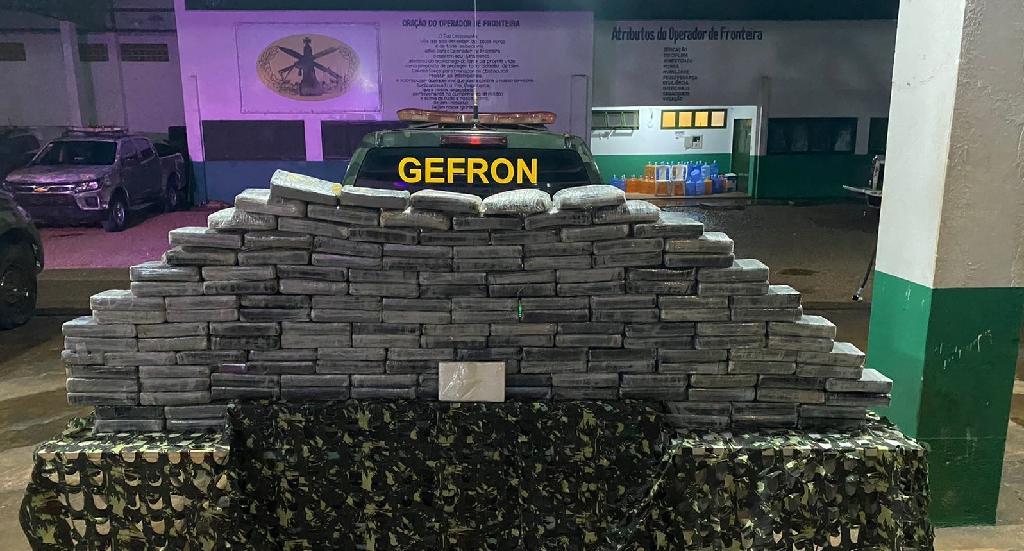 Gefron apreende mais de R$ 4 milhões em cloridrato de cocaína na fronteira com a Bolívia