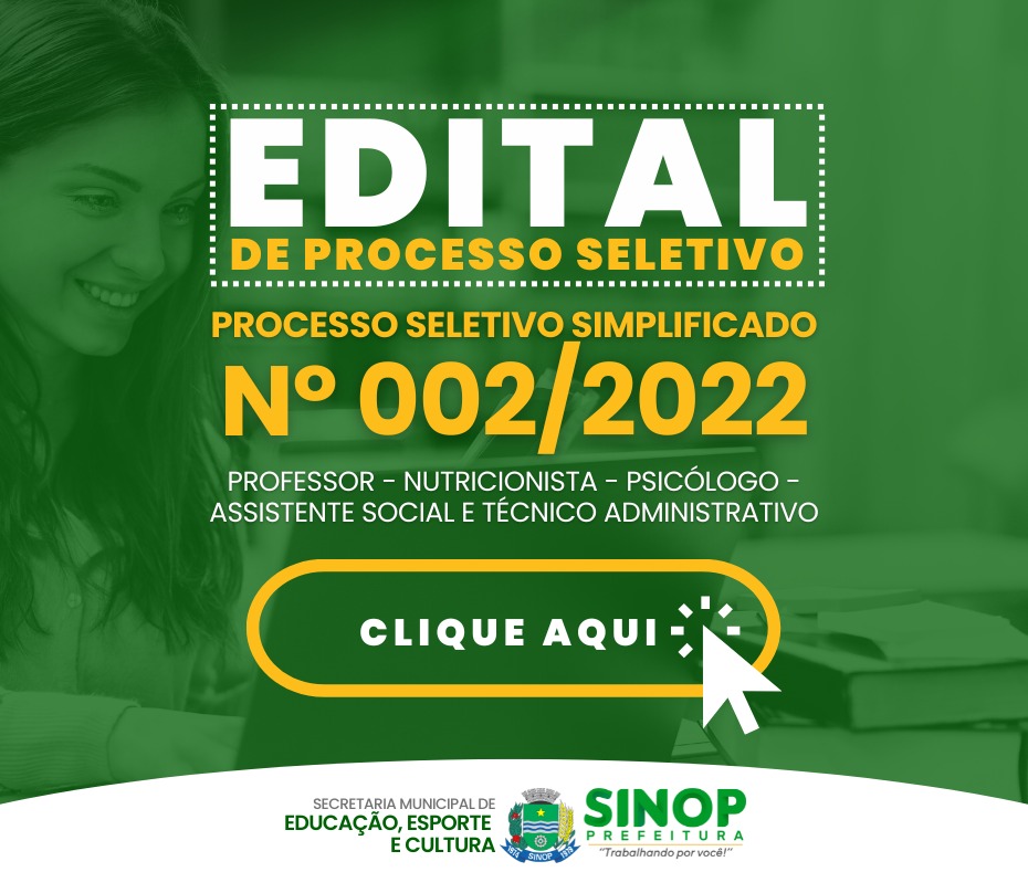 Abertas inscrições para seleção de professores e demais profissionais para educação municipal