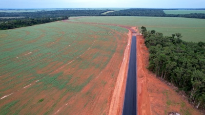 7 Km pavimentados estão liberados para tráfego na Agro Estrada Alto Celeste em Vera