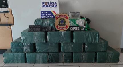 462 kg de cocaína é preso no Aeroporto de Sinop 