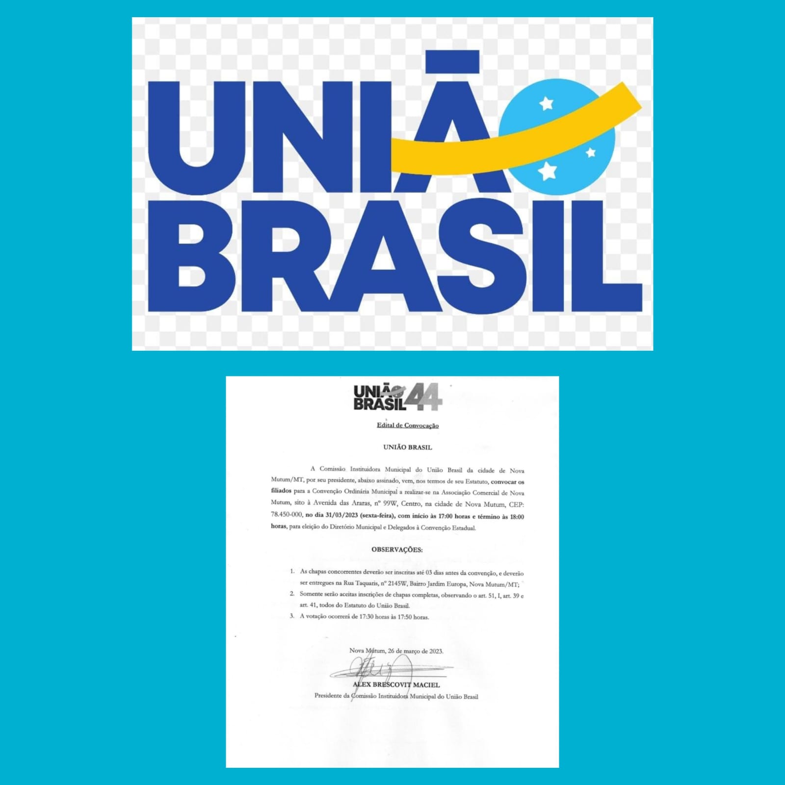 Edital de Convocação UNIÃO BRASIL