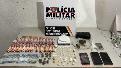 Polícia Militar prende casal por tráfico de drogas