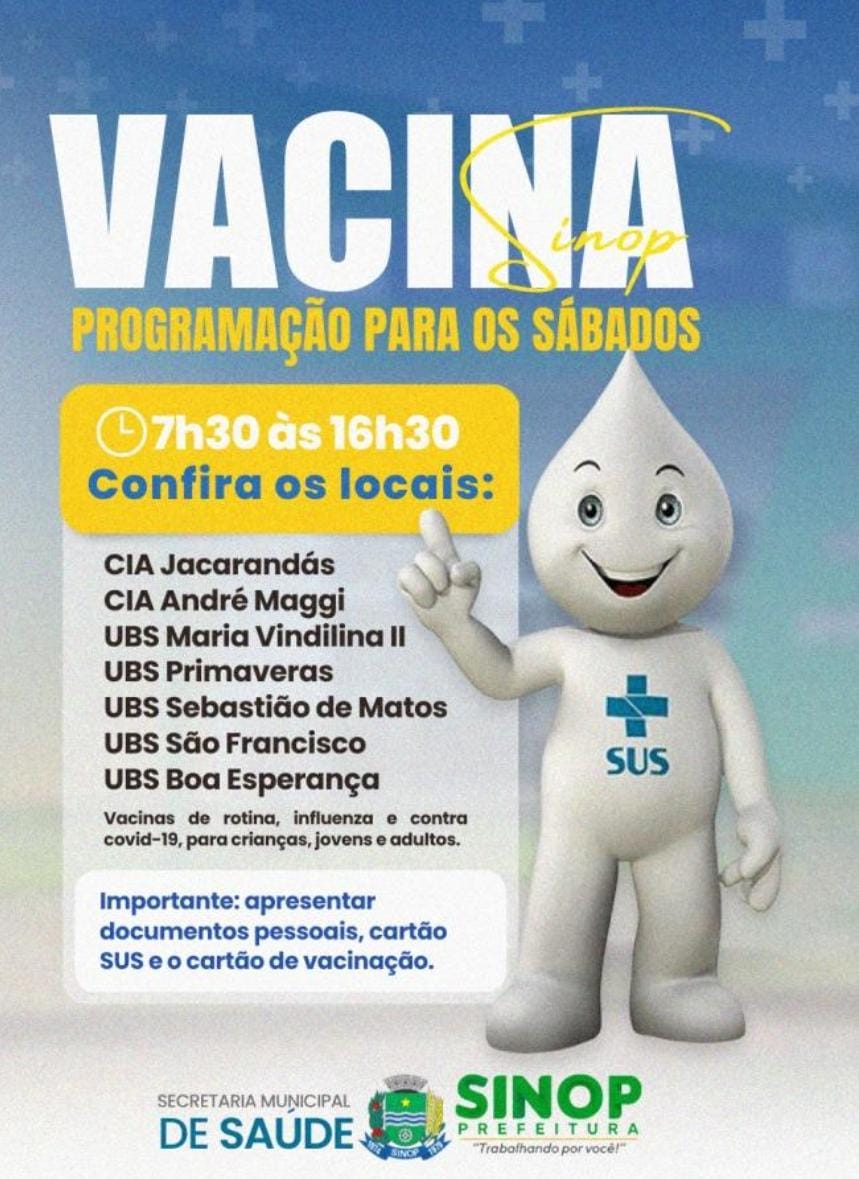 Vacinação é ampliada aos sábados neste mês de maio; saiba os locais