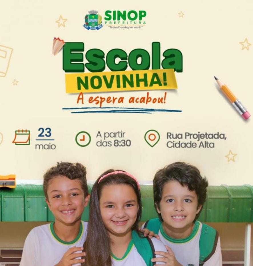 O Prefeito Roberto Dorner inaugura amanhã terça-feira (23) a escola do bairro Cidade Alta: unidade terá 12 salas de aula para 600 alunos