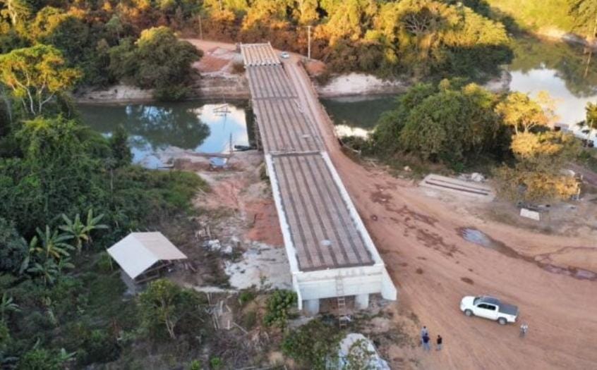 O Deputado estadual Dilmar Dalbosco  Visitou as Obras Da Ponte que Liga Nova Bandeirantes e Apiacás