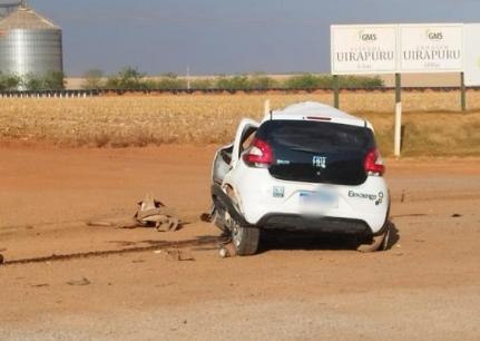 Motorista morre em batida com carreta na BR-163