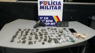 PM faz duas apreensões de droga na noite de sexta-feira em Sinop