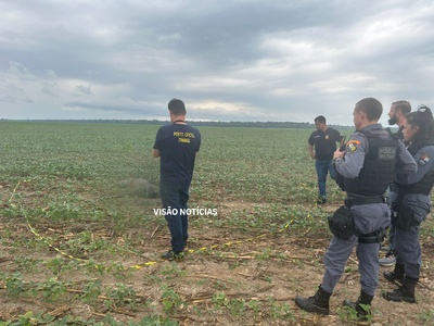 Sinop: Corpo de homem é encontrado em plantação de soja com sinais de disparos de arma de fogo.