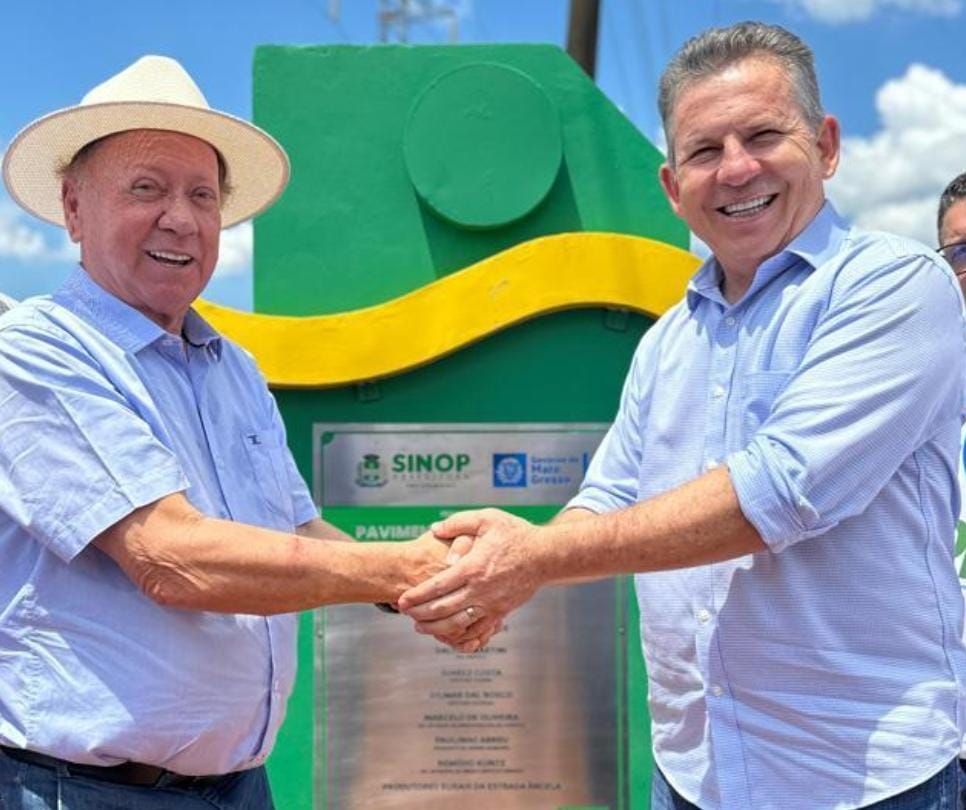 Prefeito Roberto Dorner e governador Mauro Mendes inauguram obras de asfalto das Estradas Nanci e Ângela