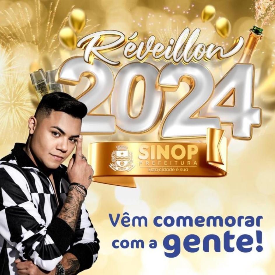 Réveillon da Prefeitura de Sinop terá show nacional de Felipe Araújo com entrada gratuita