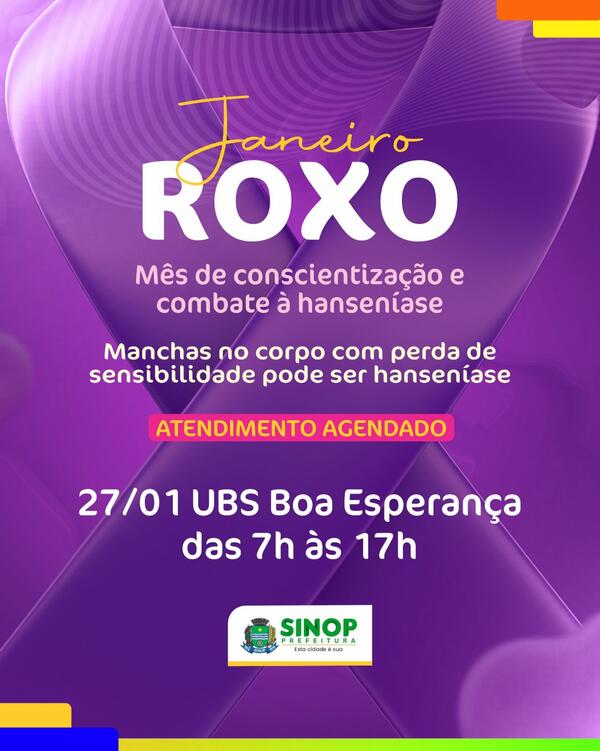 Sábado tem mutirão de atendimentos agendados do Janeiro Roxo em Sinop