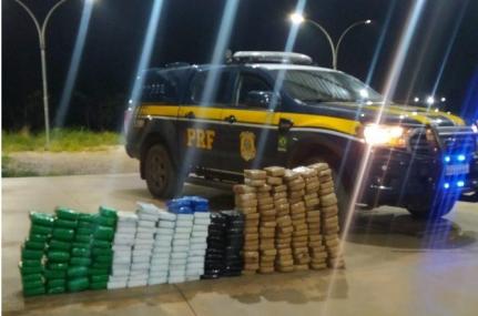 PRF apreende mais de 200 quilos de cocaína e maconha